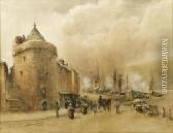 Reginalds Tower, The Quay, Waterford Oil Painting - William Bingham McGuinness