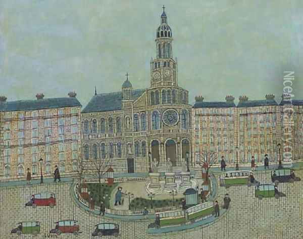 Paris, L'Eglise de la Trinite Oil Painting - Louis Vivin