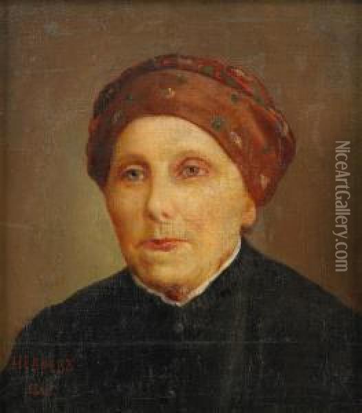 Portrait Of A Woman Oil Painting - Nikolai Vasilievich Nevrev