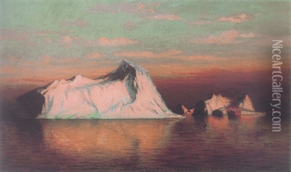 Arctic Scene Oil Painting - William Bradford