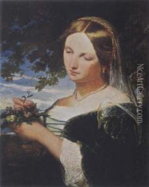 Pious Maiden Oil Painting - Johan Bernard Wittkamp