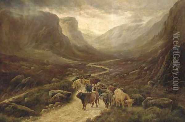 The pass at Glencoe Oil Painting - William Perring Hollyer