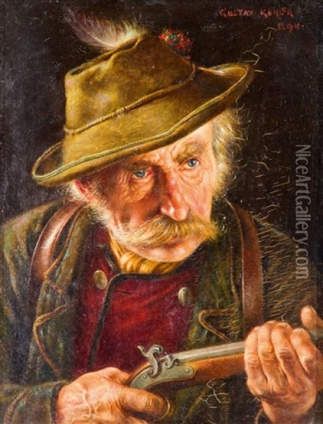 Der Waldhuter Oil Painting - Gustav Koehler