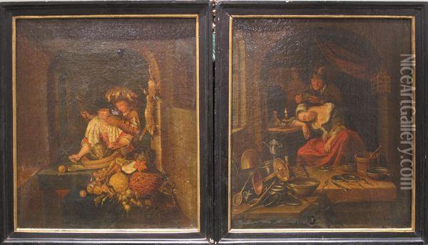 La Marchande De Volailles Oil Painting - Frans van Mieris