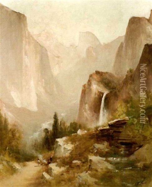 Yosemite View Oil Painting - Thomas Hill