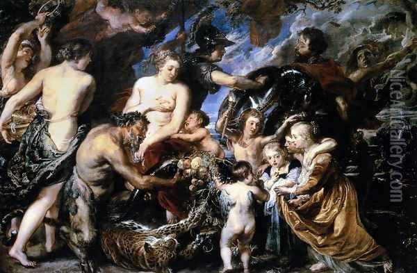 Allegory on the Blessings of Peace 1629-30 Oil Painting - Peter Paul Rubens
