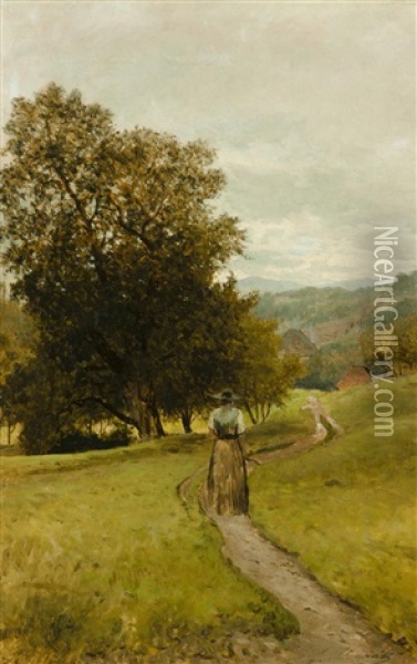 Motiv Aus Tirol Oil Painting - Julius Eduard Marak