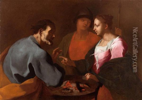 Rinnegamento Di San Pietro Oil Painting - Giuseppe Antonio Petrini