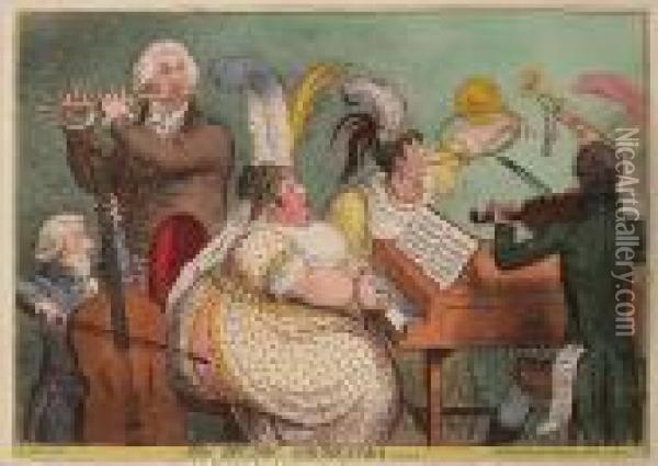The Pic-nic Orchestra Oil Painting - James Gillray