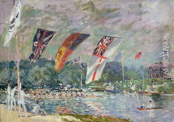Regatta at Molesey, 1874 Oil Painting - Alfred Sisley