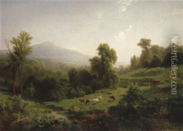 Morgenstimmung In Gebirgiger Landschaft Oil Painting - Jacobus Nicolas (Baron) Tjarda van Starkenborg