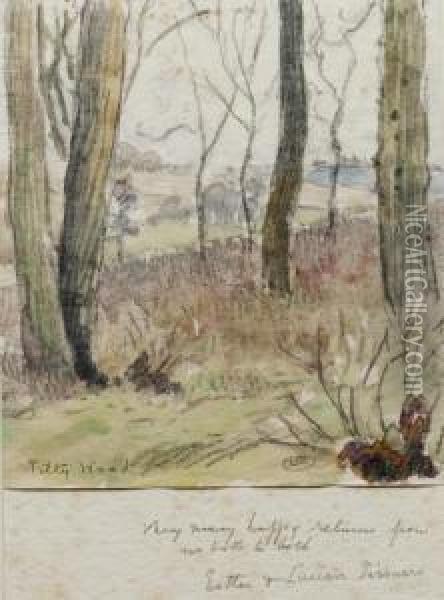 Tilty Wood Oil Painting - Lucien Pissarro