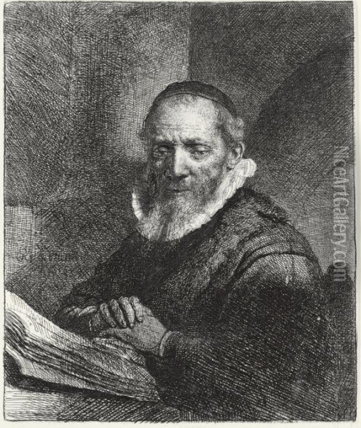 Jan Cornelius Sylvius (b., Holl. 266; H. 111; Bb. 33-h) Oil Painting - Rembrandt Van Rijn