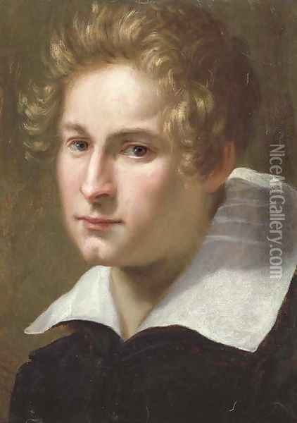 Portrait of a young man Oil Painting - Jacopo Vignali