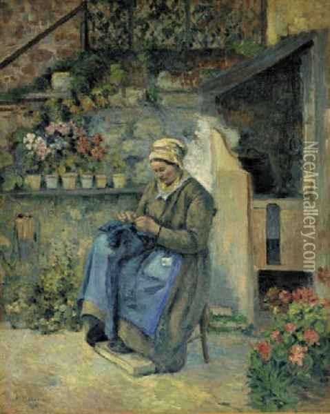 La Mere Jolly Oil Painting - Camille Pissarro