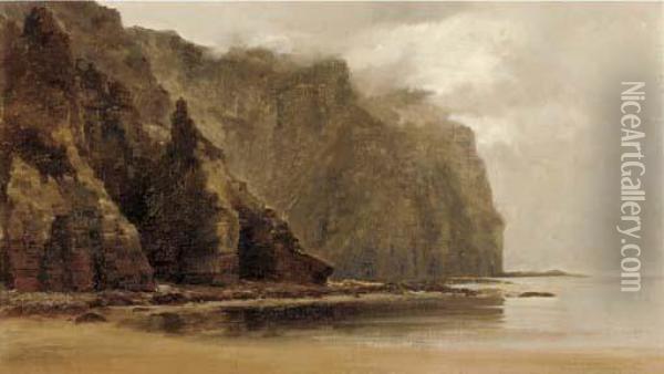 The Minaum Cliffs Oil Painting - Alexander Williams
