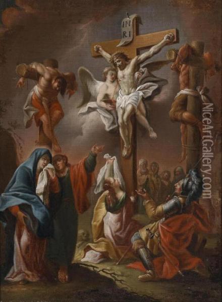 The Crucifixion Oil Painting - Philipp Jakob Greil