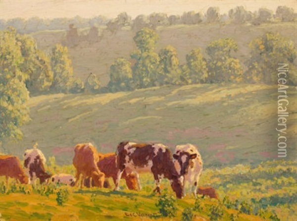 Summer Morning Oil Painting - Edward Charles Volkert