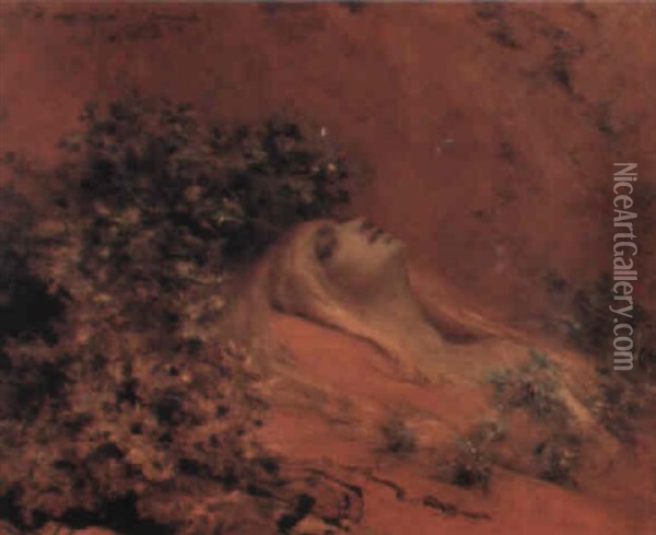 Ophelie Oil Painting - Georges Jules Victor Clairin