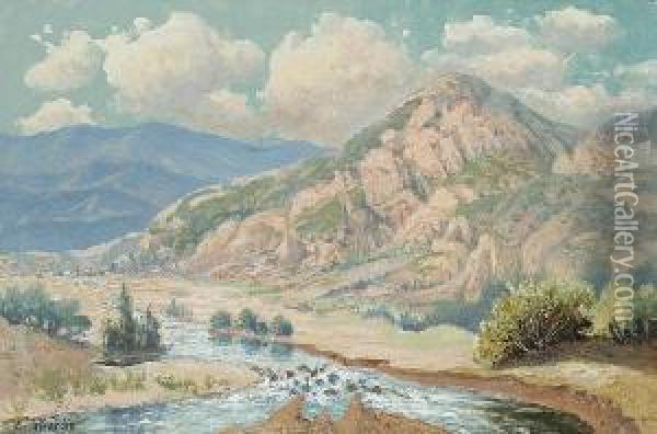 Sun-bathed Hills Oil Painting - Frank J. Girardin