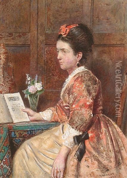 Portrait Of A Seated Lady Oil Painting - George Goodwin Kilburne
