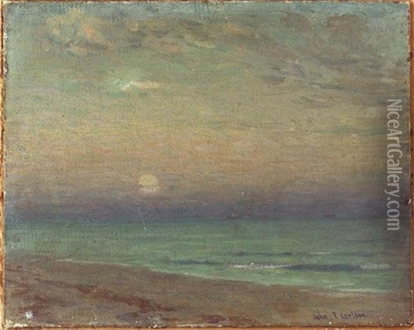 Sunrise On The Shore Oil Painting - John Fabian Carlson