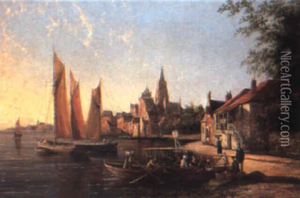 Kampen, Holland Oil Painting - William Raymond Dommersen
