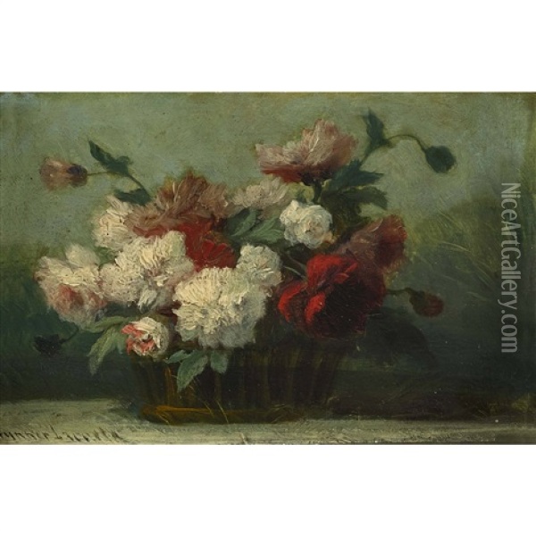 Composition De Fleurs Oil Painting - Emile-Henri Brunner-Lacoste