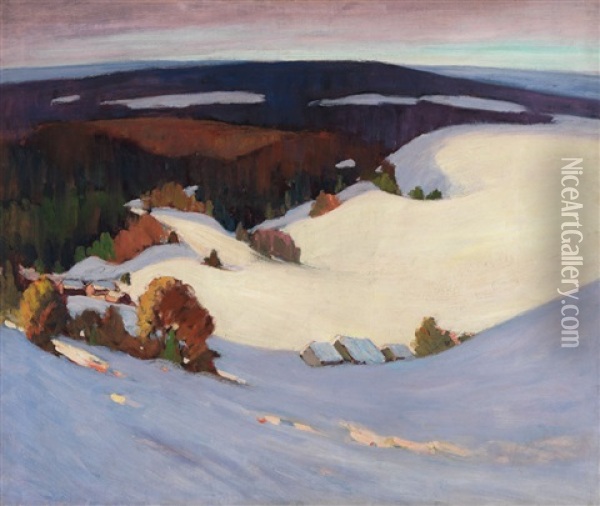 Laurentian Winter Oil Painting - John William Beatty