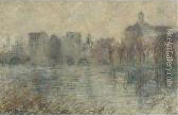 Le Pont De Moret Oil Painting - Gustave Loiseau
