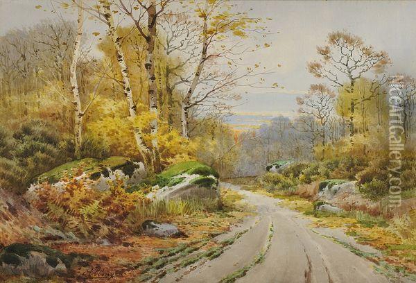 Chemin En Foret Oil Painting - Auguste Allonge
