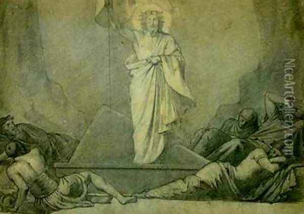 The Resurrection Oil Painting - Jean Hippolyte Flandrin