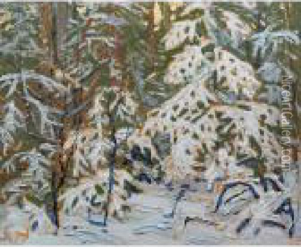 Winter Morning Oil Painting - Tom Thomson