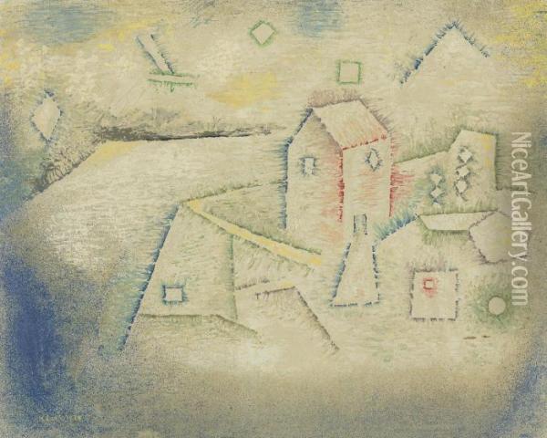 Landhaus In Norden (country House In The North) Oil Painting - Paul Klee