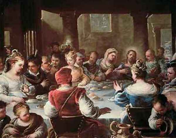 The Marriage at Cana Oil Painting - Luca Giordano