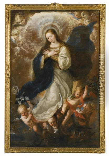 The Immaculate Conception Oil Painting - Mateo Cerezo
