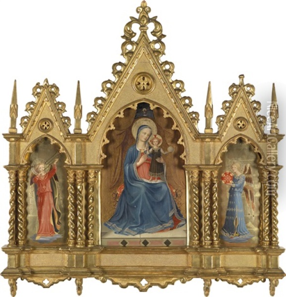 Die Madonna Der Leinweber Oil Painting - Fra Angelico