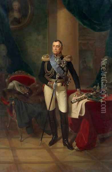 Portrait of Prince Pyotr Volkonsky Oil Painting - Franz Kruger