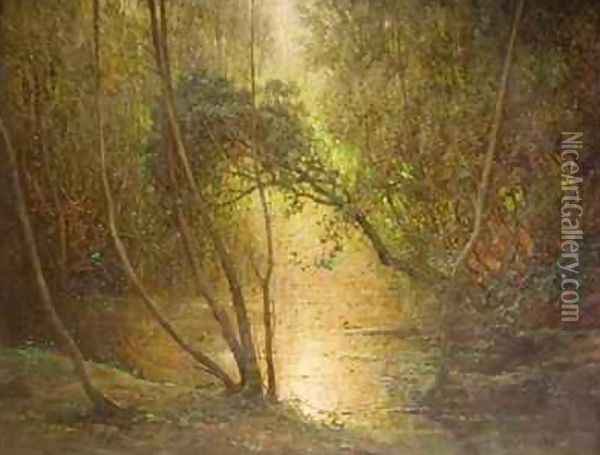 Woodland Waters Oil Painting - Benjamin Haughton