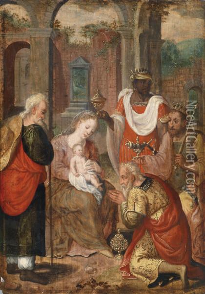 The Adoration Of The Kings Oil Painting - Marcellus Coffermans