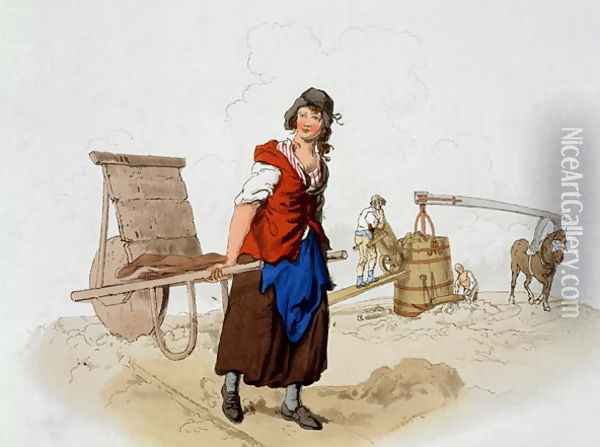 Brick Maker, from Costume of Great Britain, published by William Miller, 1805 Oil Painting - William Henry Pyne