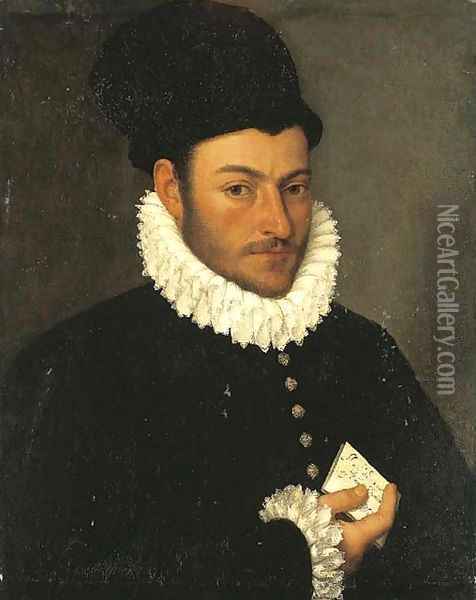 Portrait of a gentleman Oil Painting - Giovanni Battista Moroni