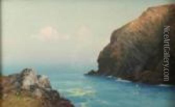 At Tintagel Oil Painting - Frederick John Widgery