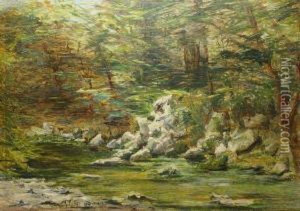 Riviere En Sous-bois Oil Painting - Arthur Midy