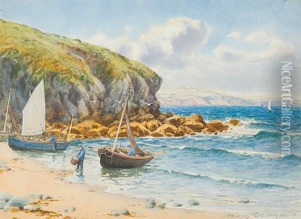 Wylfa Bay, Cemaes Bay, Anglesey Oil Painting - Warren Williams