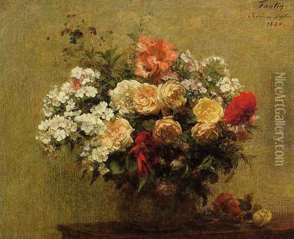 Summer Flowers Oil Painting - Ignace Henri Jean Fantin-Latour