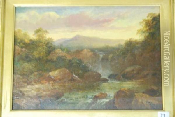 The Waterfall Oil Painting - James Howe Carse