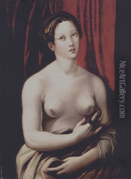The Death Of Cleopatra Oil Painting - Baldassare Peruzzi