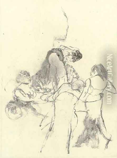 The Customer, Supper Time (L'Amateur, le souper) Oil Painting - Edgar Degas