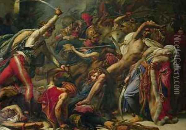 The Revolt at Cairo 2 Oil Painting - Anne-Louis Girodet de Roucy-Triosson